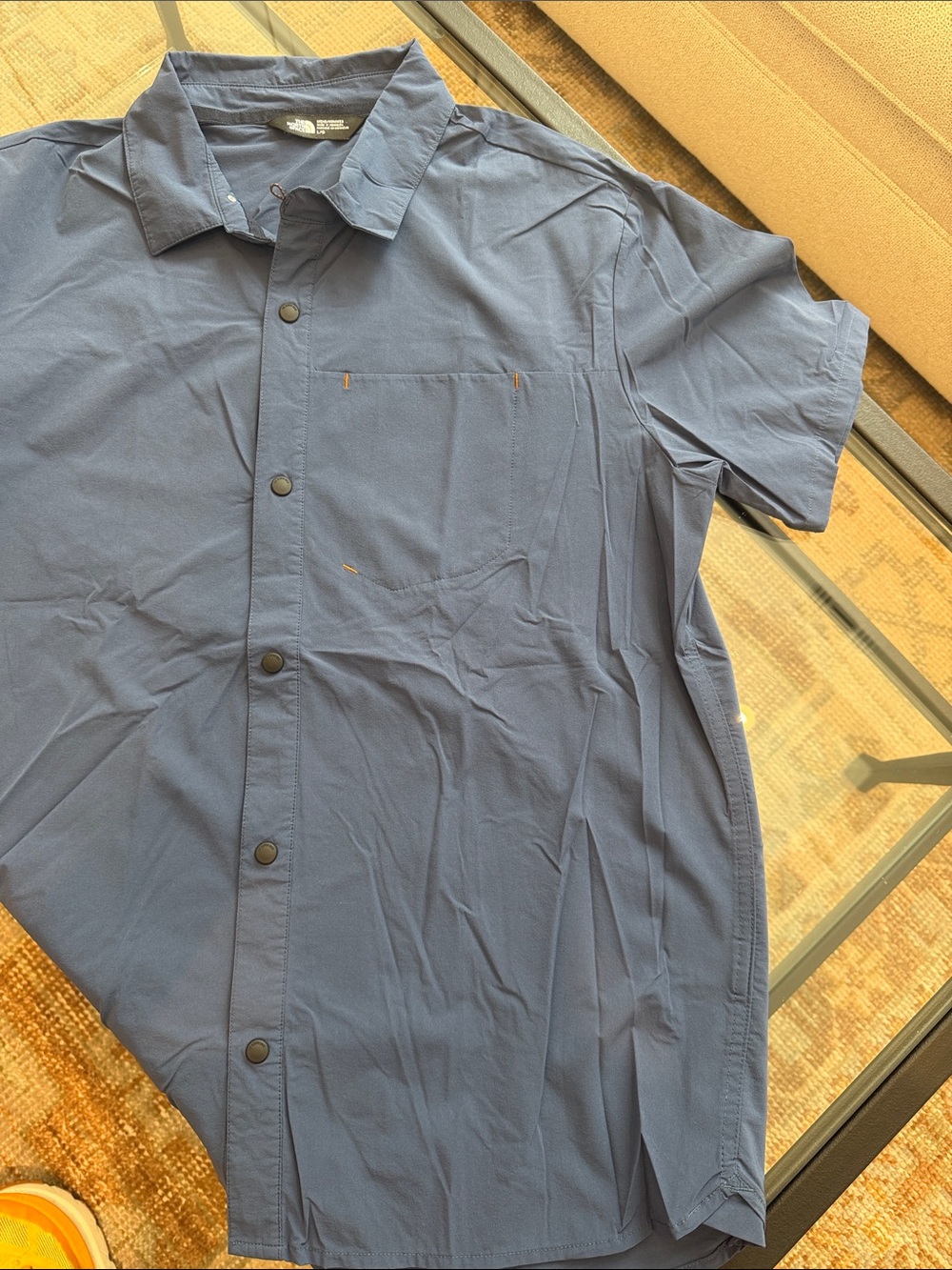 The North Face Men’s Blue Short Sleeve Button-Down Shirt